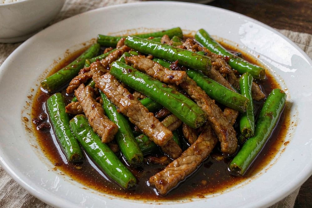 Vagem com Carne de Porco