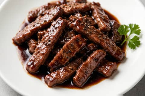 Carne Bovina com Pimenta Preta (黑椒牛柳) – Salteado Quente e Aromático