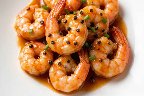 Camarão com Pimenta Preta (黑椒虾) – Camarão Suculento e Aromático