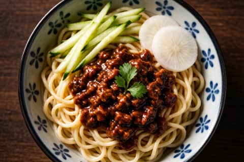 Macarrão com Molho de Soja de Pequim (北京炸酱面) – Fitas com Molho de Feijão Fermentado, Estilo Beijing