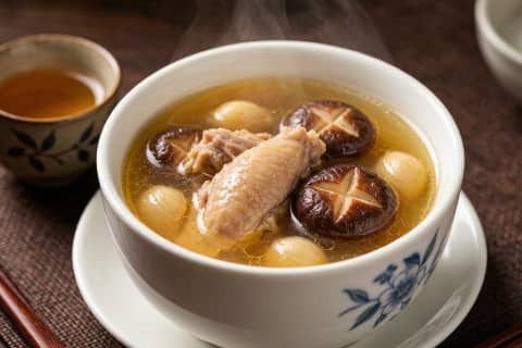 Sopa de Frango com Cogumelos (鸡汤菌汤) – Reconforto da Casa