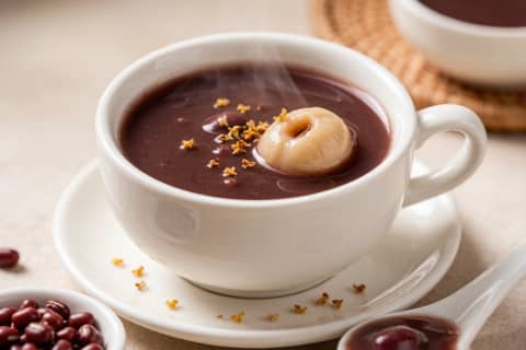 Sopa Doce de Feijão Vermelho (红豆沙) – Sobremesa Quente