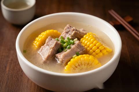 Sopa de Milho Doce com Costela (玉米排骨汤) – Caldo Suave