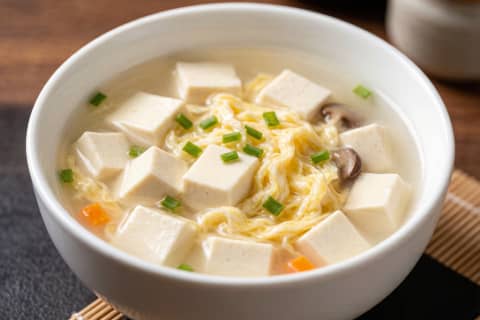 Sopa de Tofu e Ovo (豆腐蛋花汤) – Leve e Reconfortante