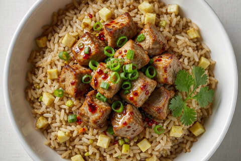 Arroz Frito de Porco (猪肉炒饭) – O Resto de Arroz que Vira Jantar