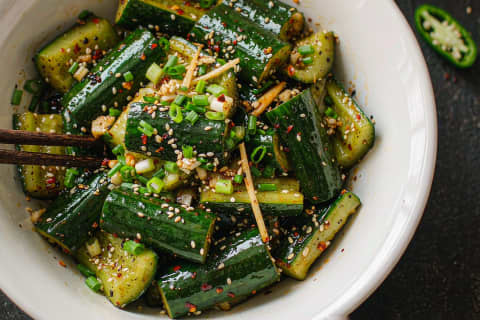 Pepino com Gergelim