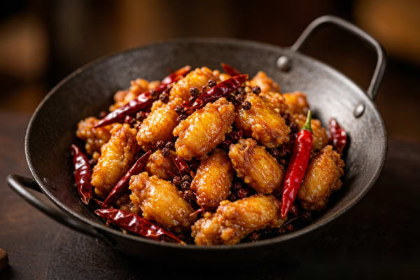 Frango à Hunan (辣子鸡) – Frango Crocante com Pimenta Seca