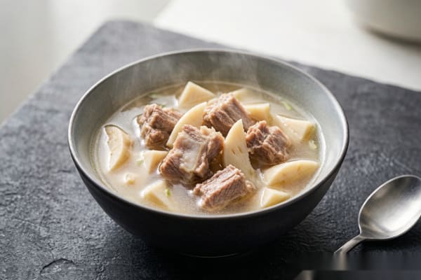 Sopa de Costela com Bambu (笋排骨汤) – Sopa Clarificada de Inverno