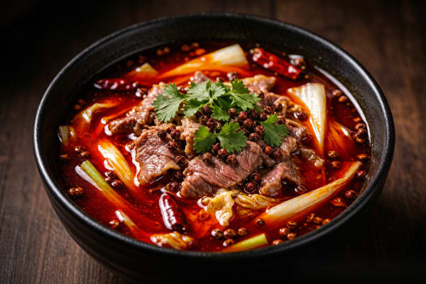 Carne de Boi com Pimenta de Sichuan (水煮牛肉) – Bovino Apimentado no Caldo
