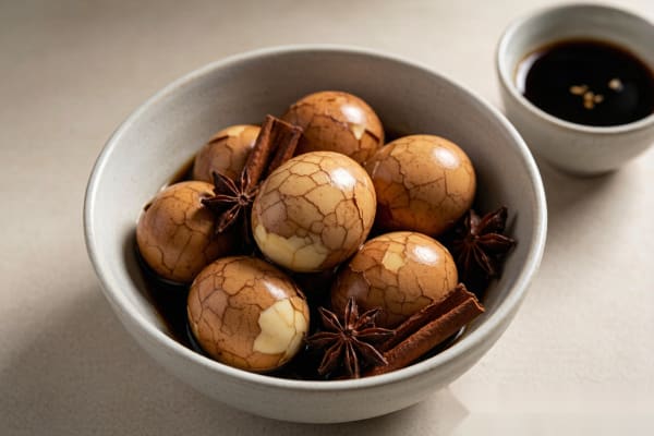 Ovos Cozidos em Chá (茶叶蛋) – Ovos Escurecidos Aromáticos