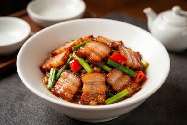 Porco Cozido Duas Vezes (回锅肉) – Carne Suína Refogada com Pimenta e Molho Doce