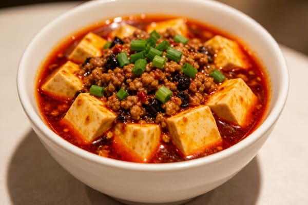 Mapo Tofu Vegetariano (素麻婆豆腐) – Tofu Picante sem Carne, Estilo Sichuan
