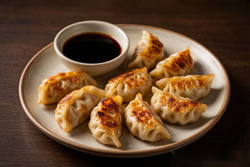 Guioza Frita (锅贴) – Pastel Chinês Crocante de Carne