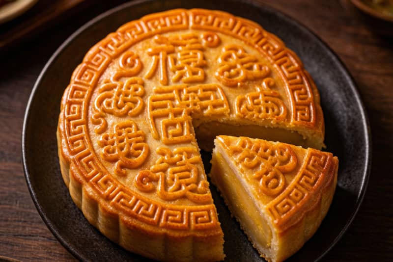 Bolo de Arroz com Pasta de Lótus (莲蓉糕) – Bolo de Arroz Recheado com Lótus Doce