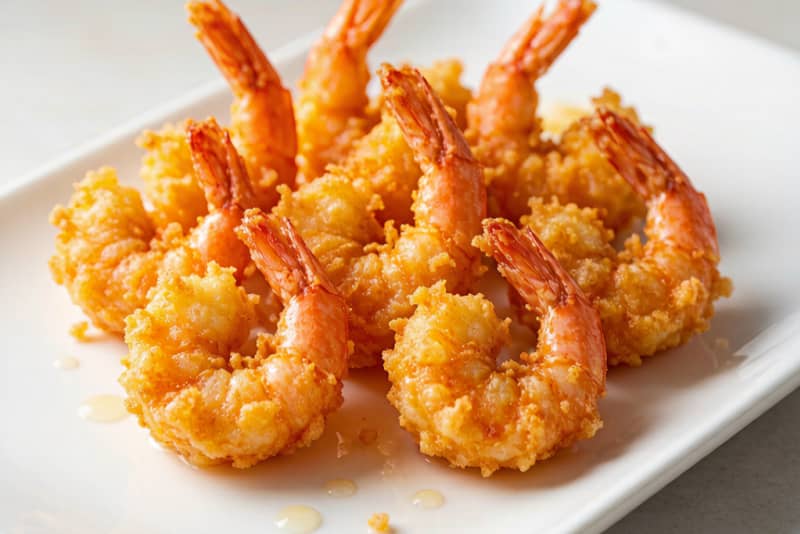 Camarão Frito Crocante (炸虾) – Camarão Dourado e Sonoro