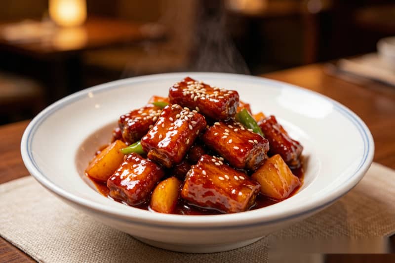Costela de Porco Agridoce (糖醋排骨) – Carne Suína no Molho Doce e Azedo