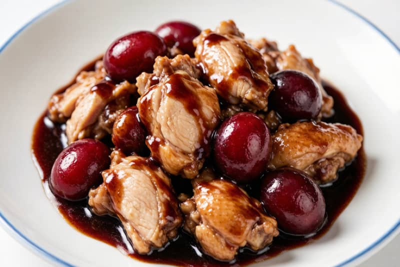 Frango com Ameixa (梅子鸡) – Frango Brilhante e Agridoce