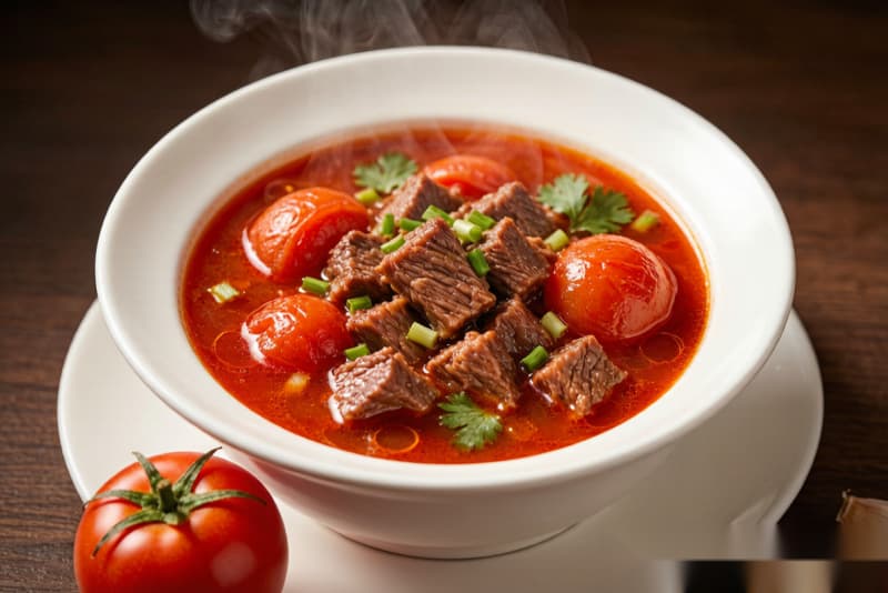 Sopa de Vaca com Tomate (番茄牛腩汤) – Ensopado de Carne Bovina e Tomate