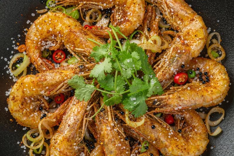 Camarão com Sal e Pimenta (椒盐虾)