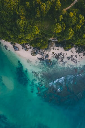 Fotografia tomada desde el drone en costas de Punta Cana