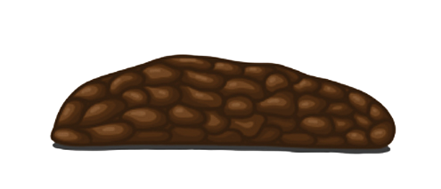 Sausage-shaped, with cracks on surface