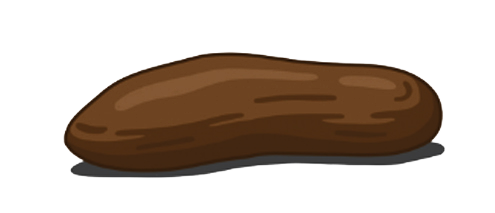 Sausage or snake-like, smooth and soft