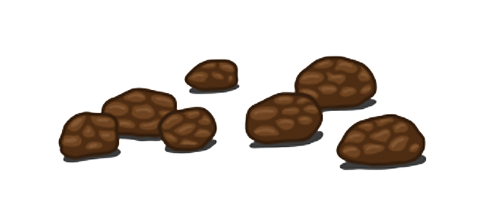 Soft blobs with clear- cut edges (easy to pass)