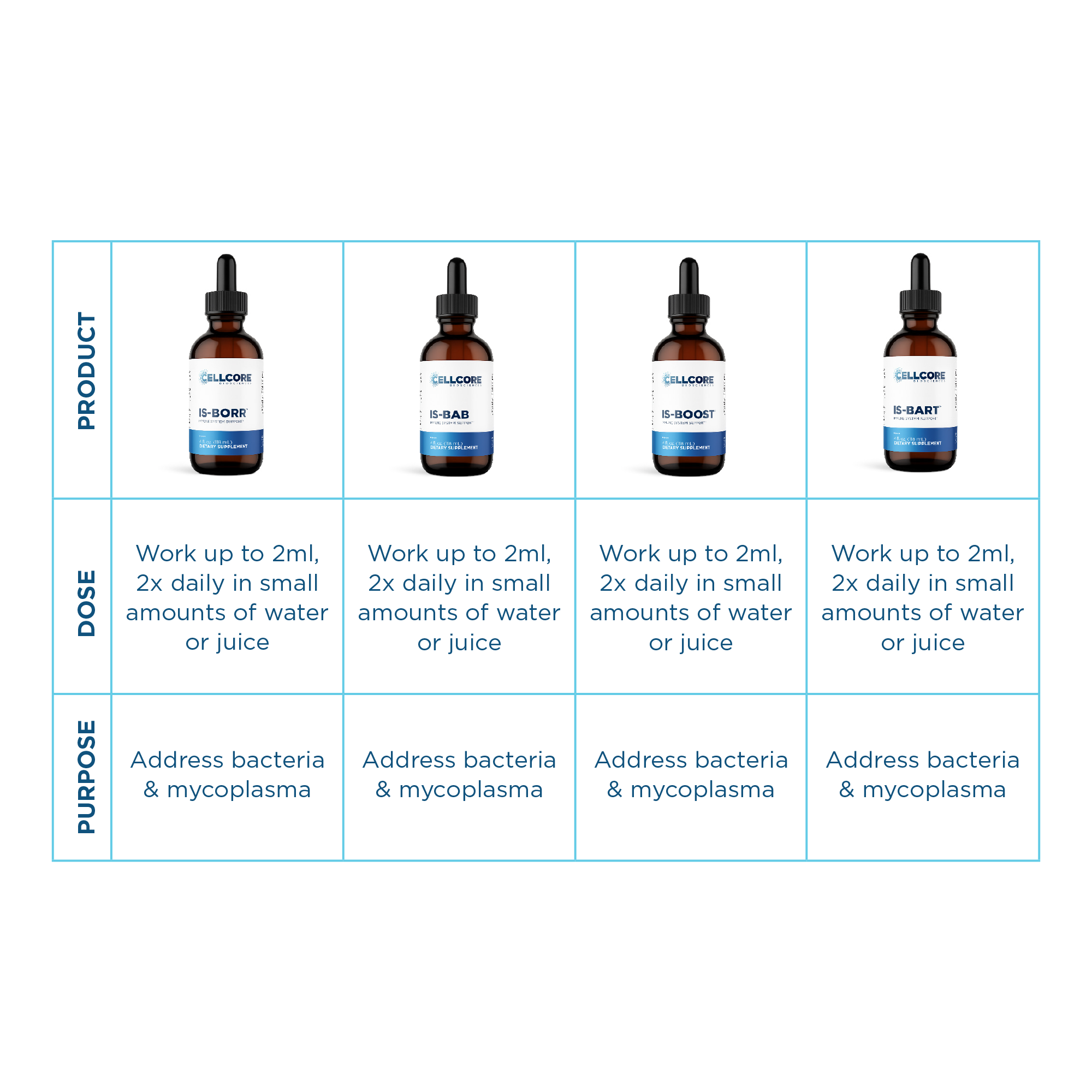 Dr. Jaban’s Neuroinflammation Protocol | Phase 3 | Step 2 table