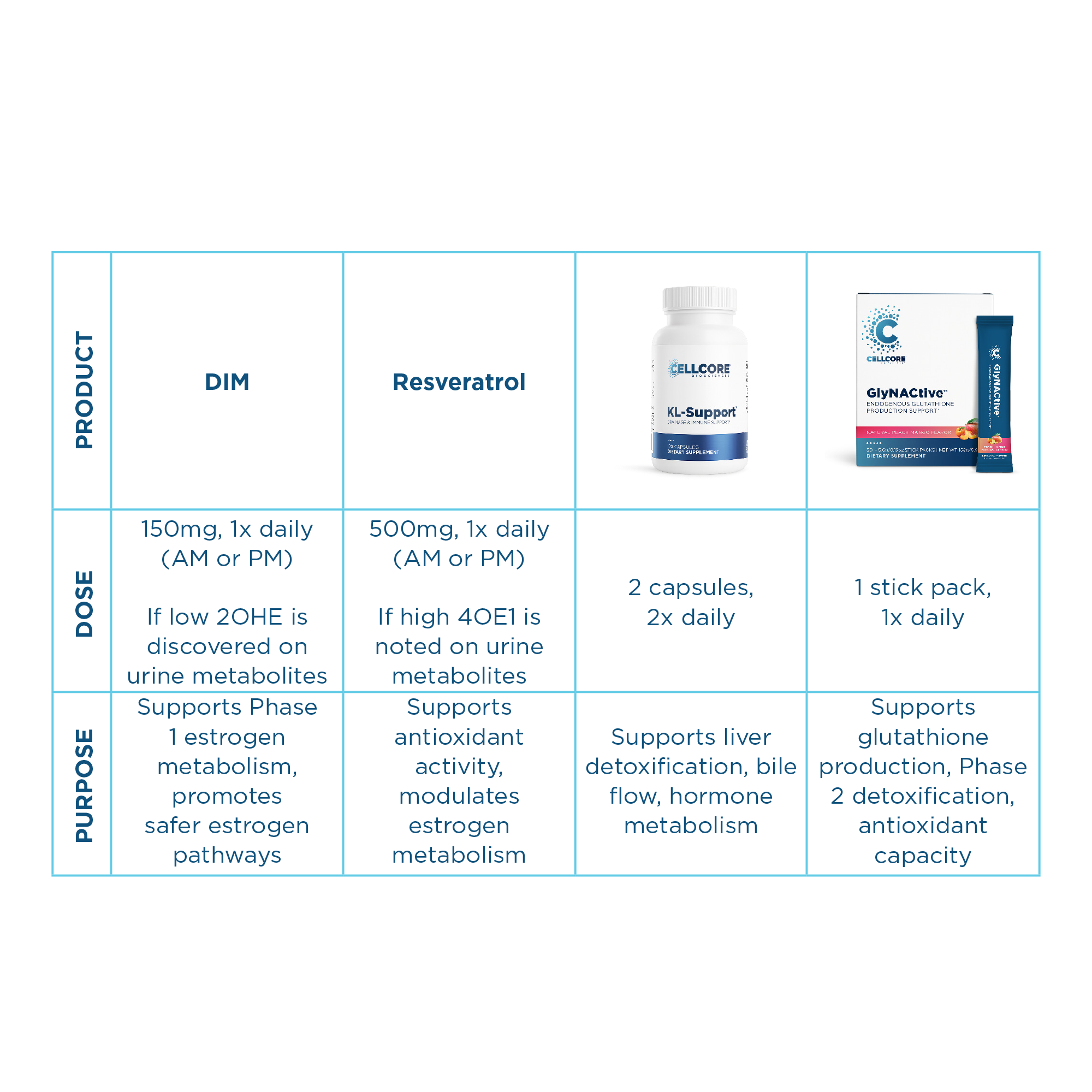 The Hormone Guru’s ECO26 Protocol | Phase 1 table