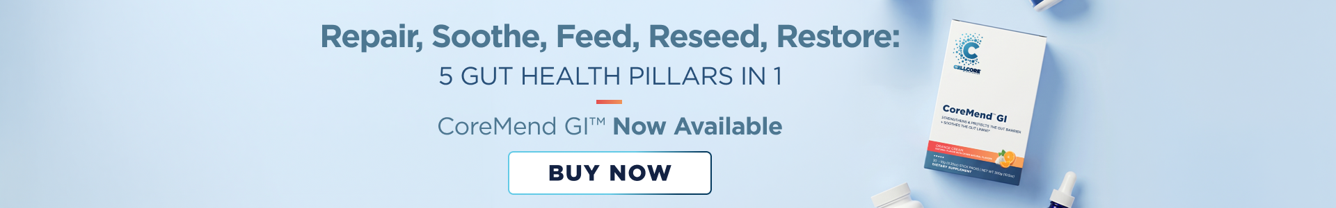 Repair, Soothe, Feed, Reseed, Restore: CoreMend GI Now Available
