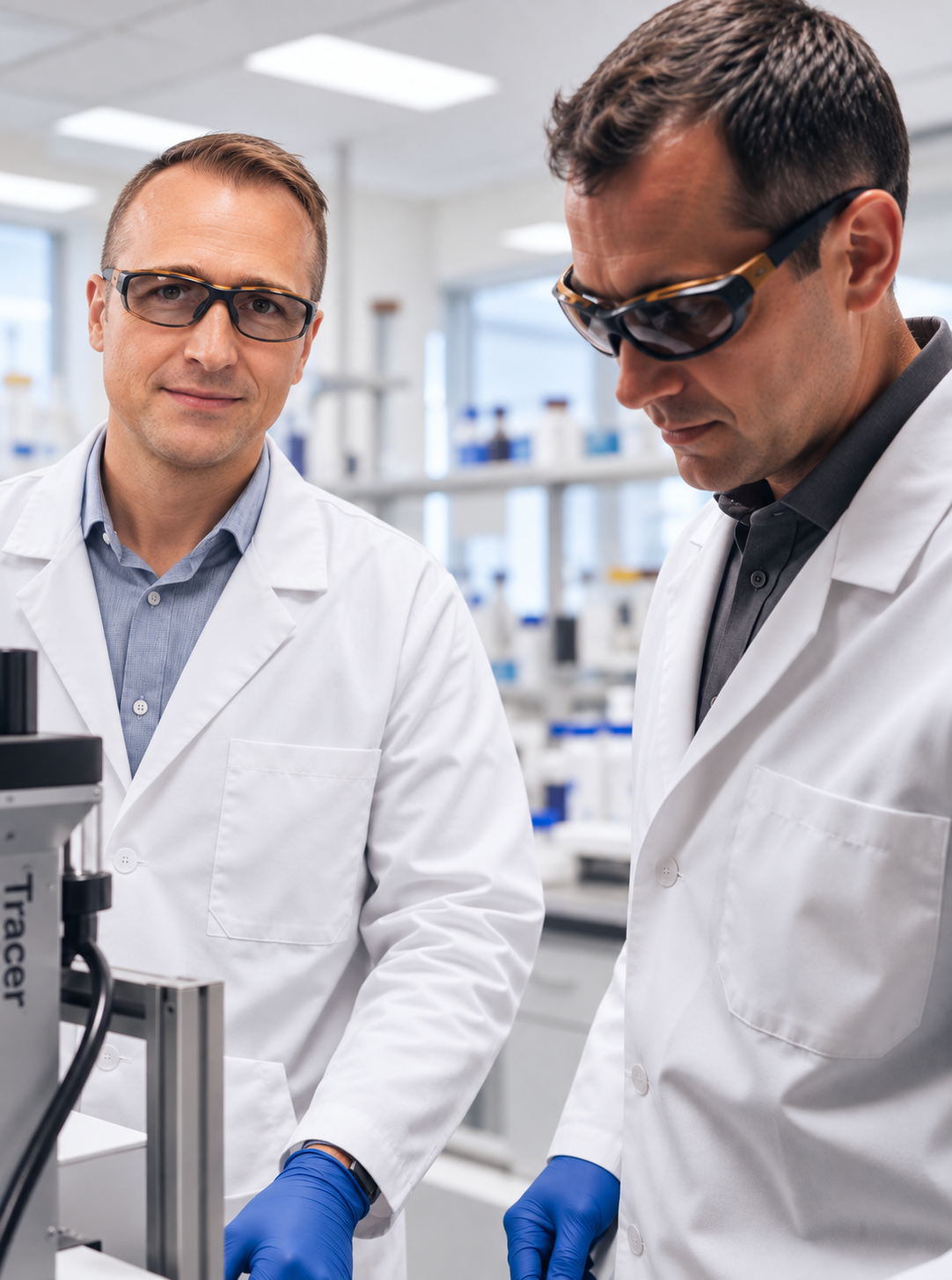 Practitioner working in a laboratory