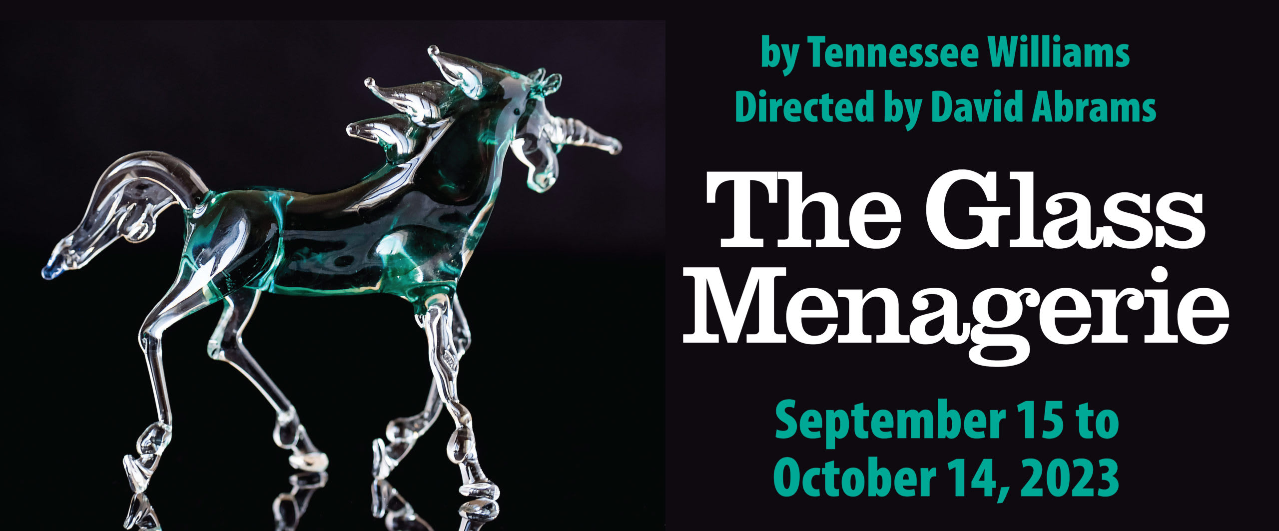 A unicorn made of glass