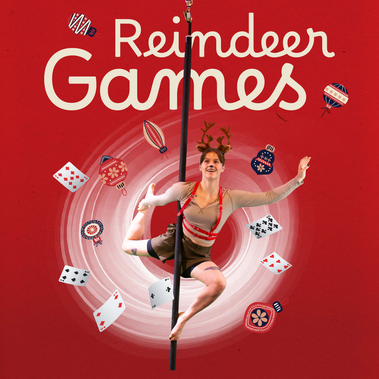 Comet soars on a flying pole.