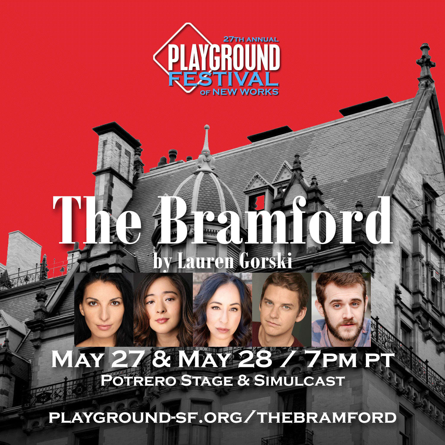 The Bramford by Lauren Gorski, a PlayGround Festival Premiere Presentation, May 27-28 at Potrero Stage and simulcast