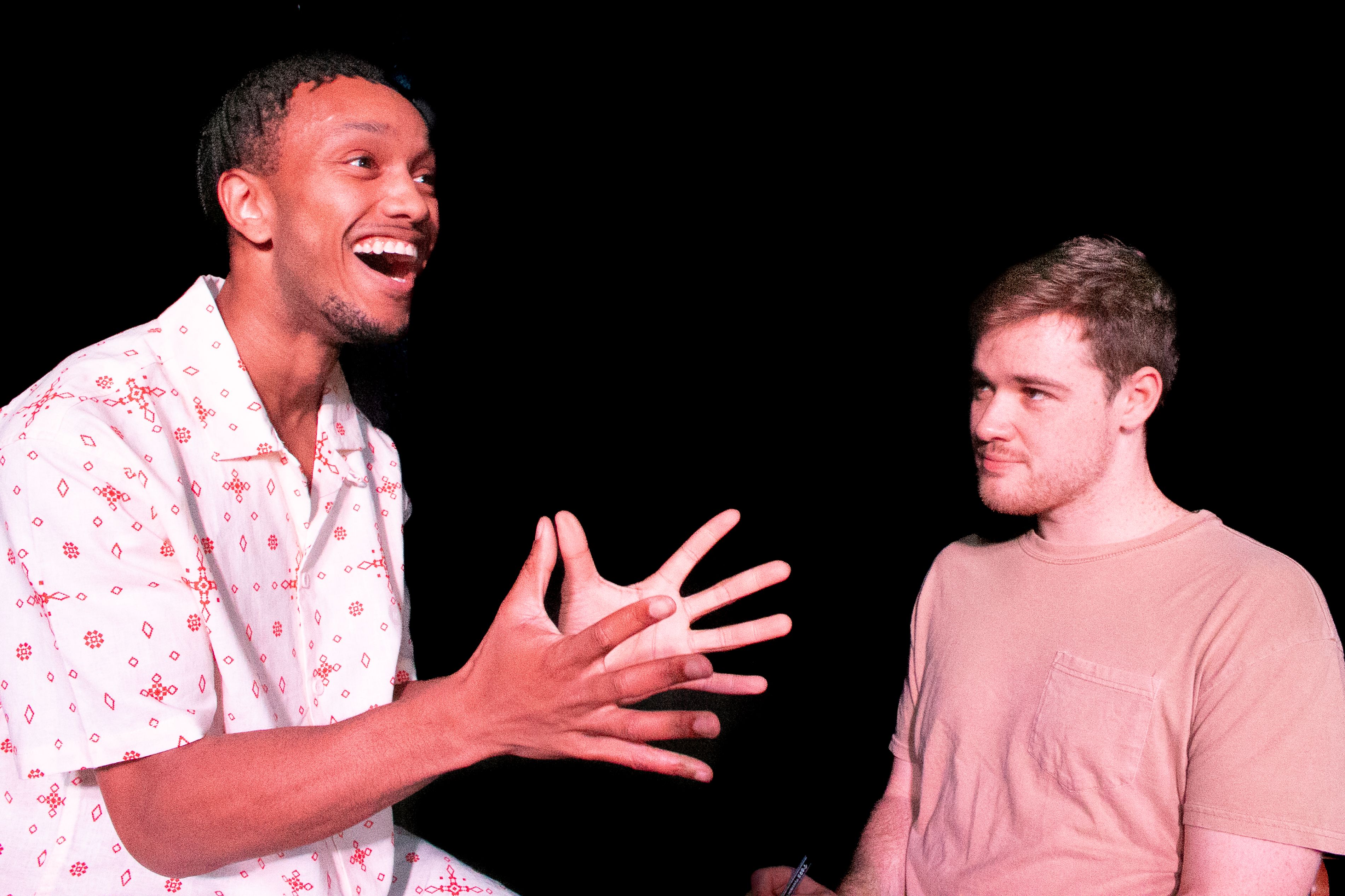 Ian Brady as JEREMY/ED and Jordan Covington as TEDDY/NIHCOLAS.