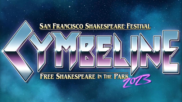 Cymbeline logo-title using a stylized chrome font, evocative of 1980's design