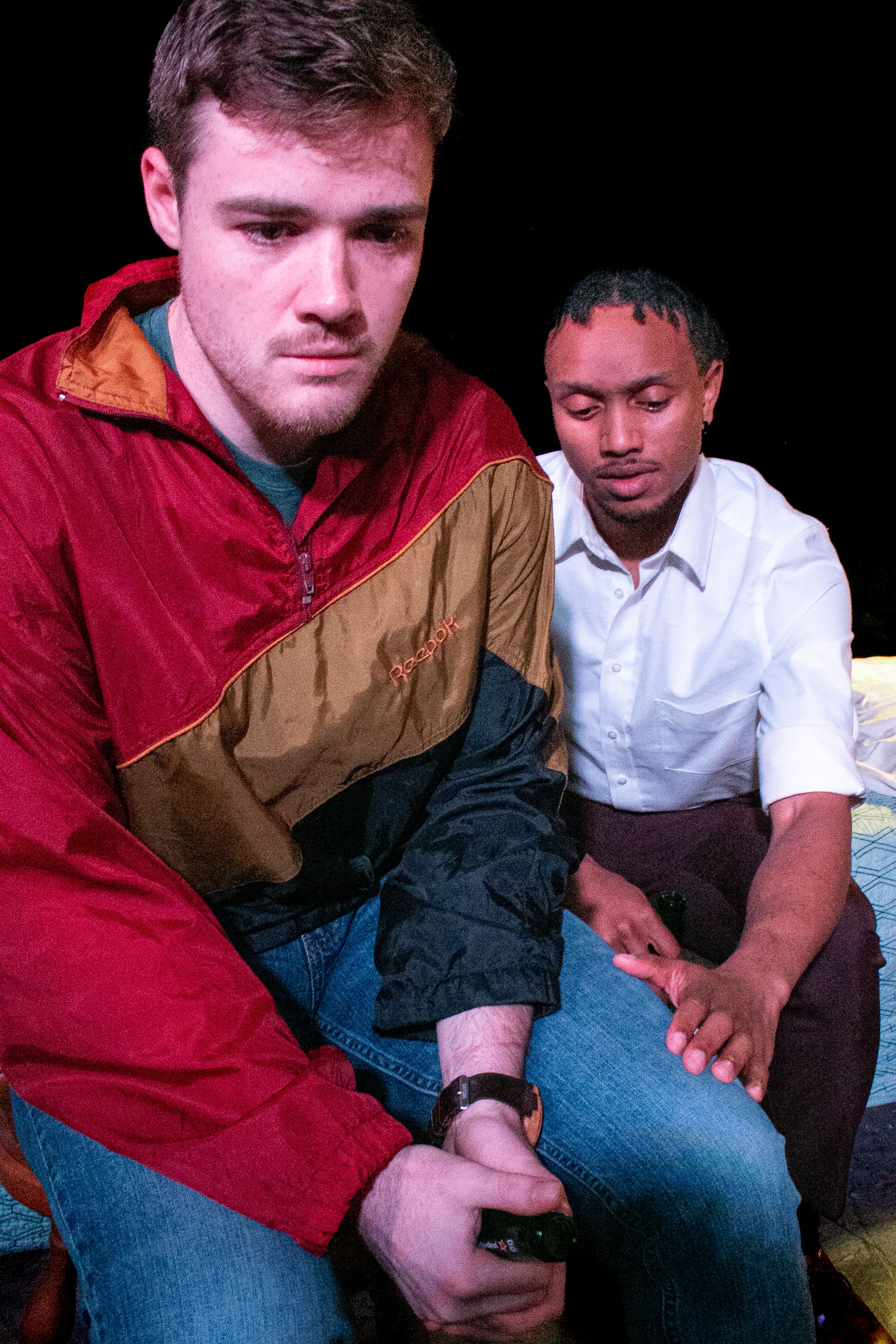 Ian Brady as JEREMY/ED and Jordan Covington as TEDDY/NIHCOLAS.