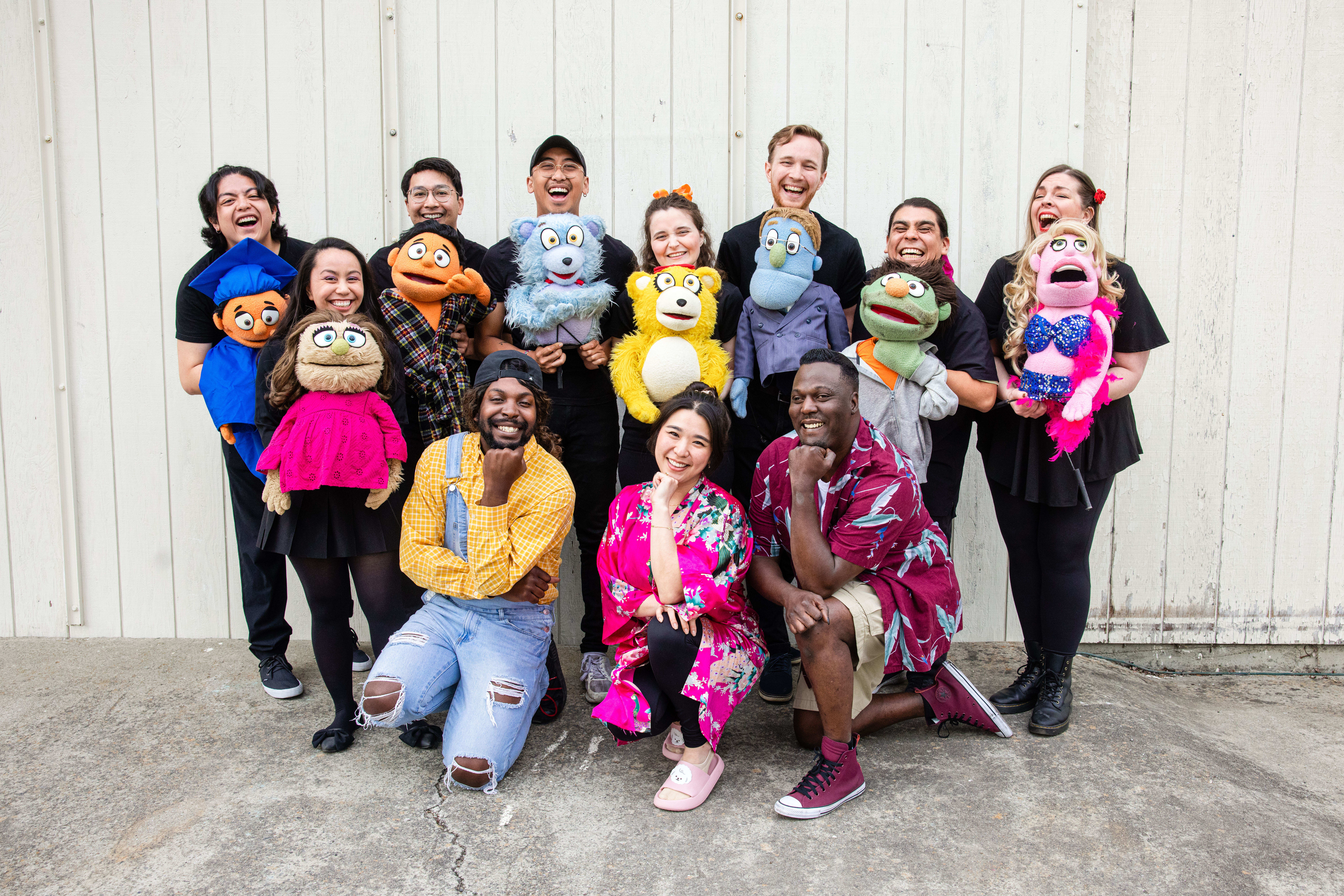 Cast and puppets for Avenue Q