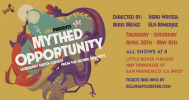 An illustration of a Chinese dragon and a mer-lobster surrounding the title: KML Presents: Mythed Opportunity.