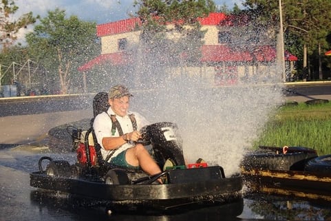 Go-kart racing rain or shine
