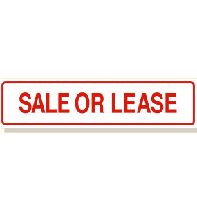 SALE OR LEASE sign rider