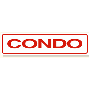 CONDO sign rider