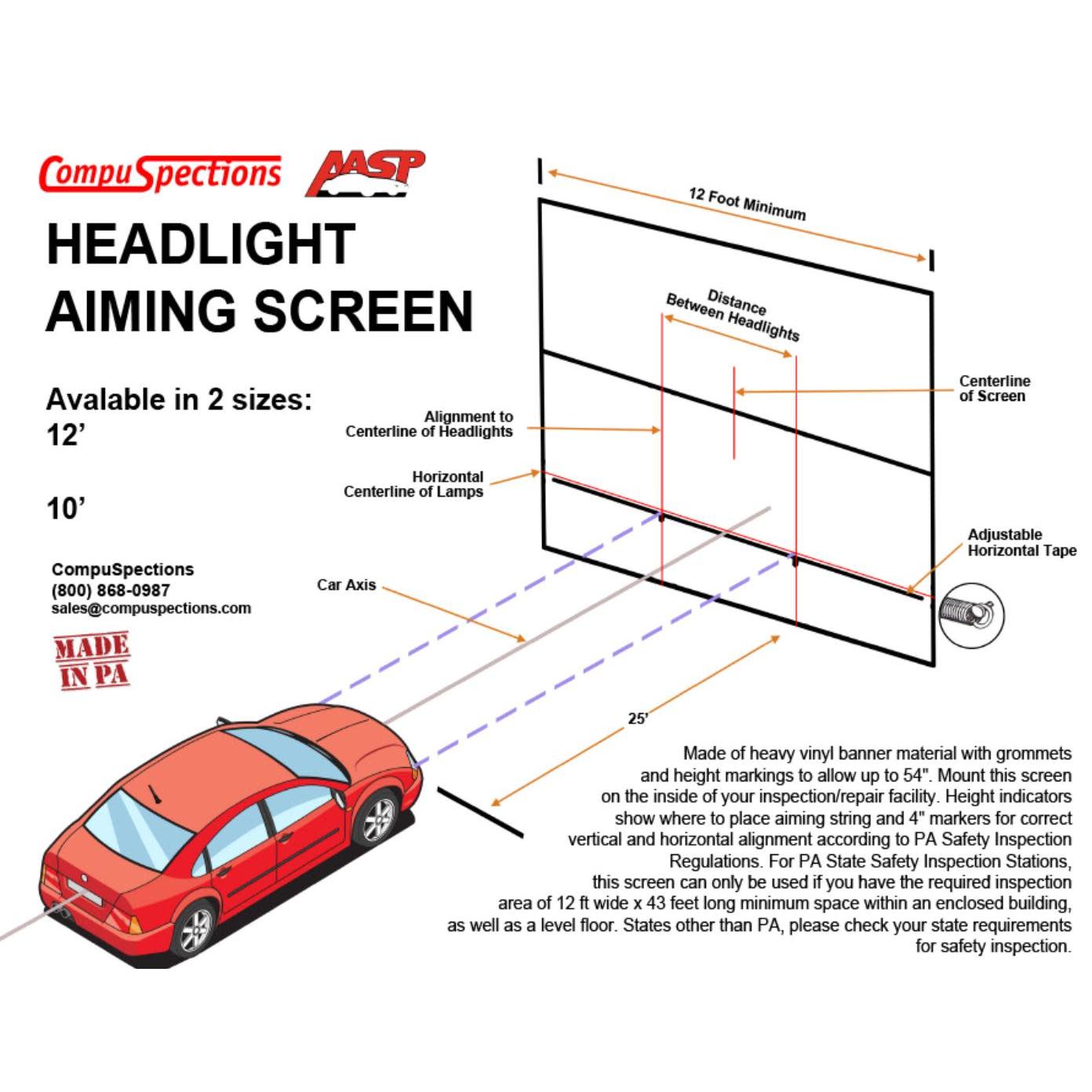 Headlight Aiming Screen