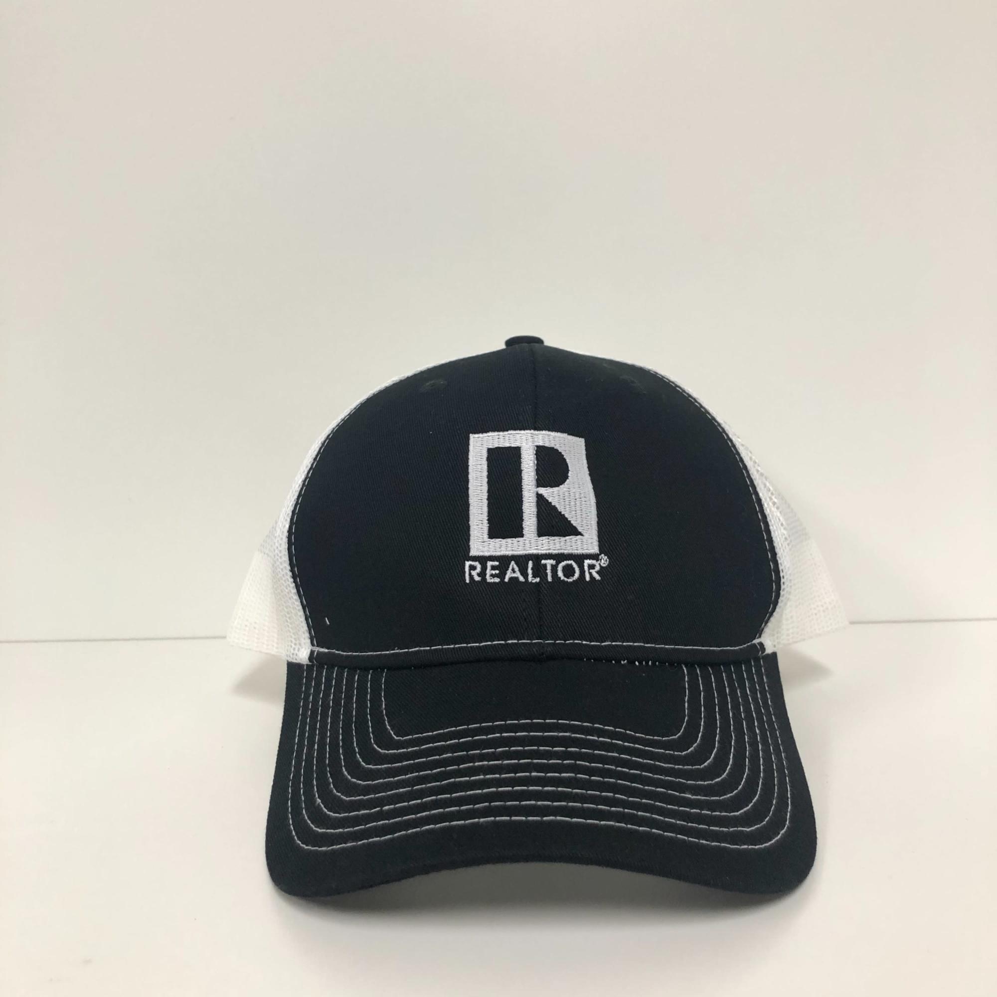 Trucker Cap, REALTOR, cap, Black and white, Realtor hat