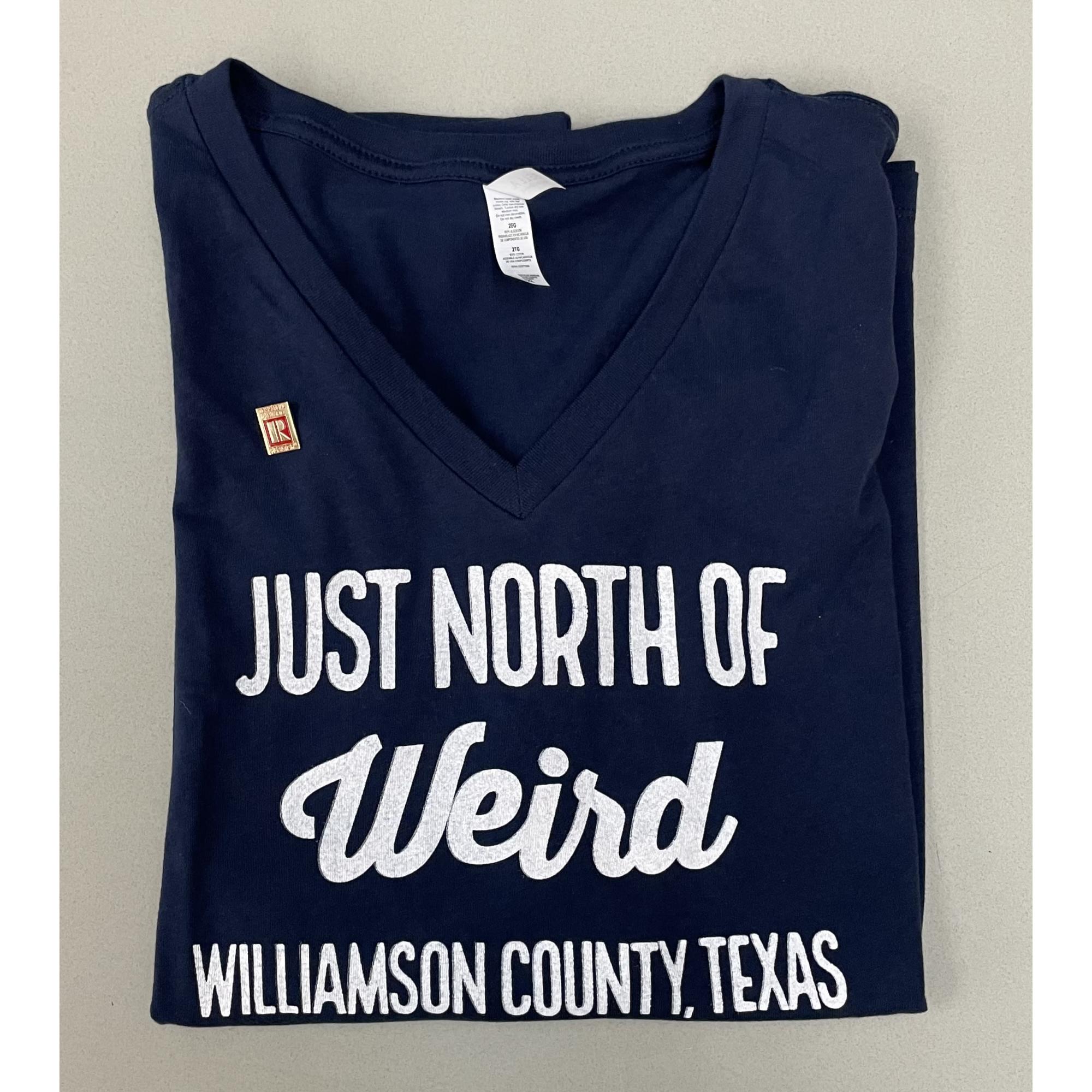 Just North Of Weird NAVY V-Neck provided by WCREALTORS®