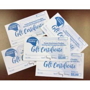 downtown gift certificates