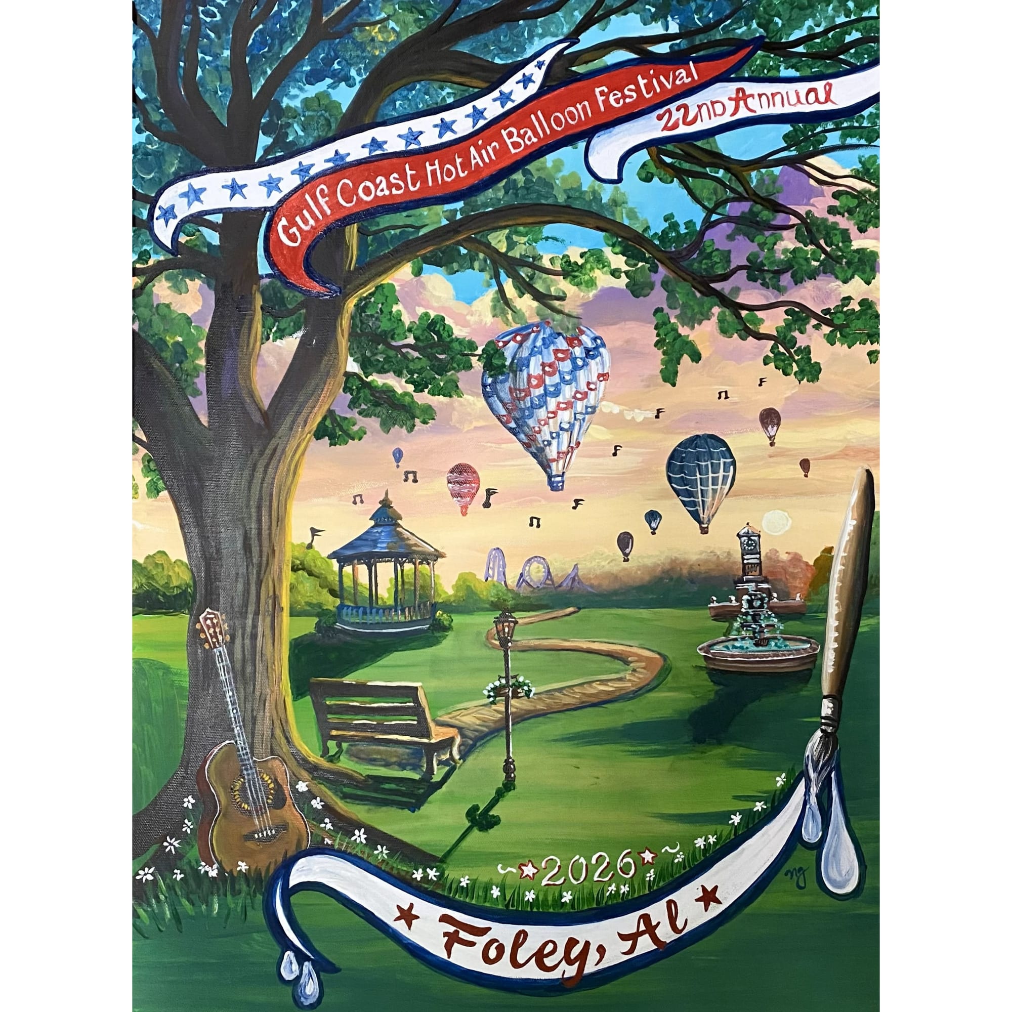 2026 Balloon Festival Poster designed by Nicole Goodbar