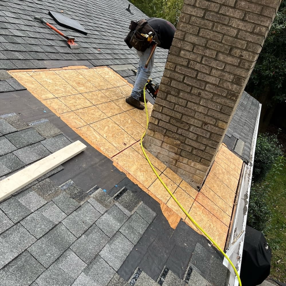 A chimney leak repair in Virginia Beach.