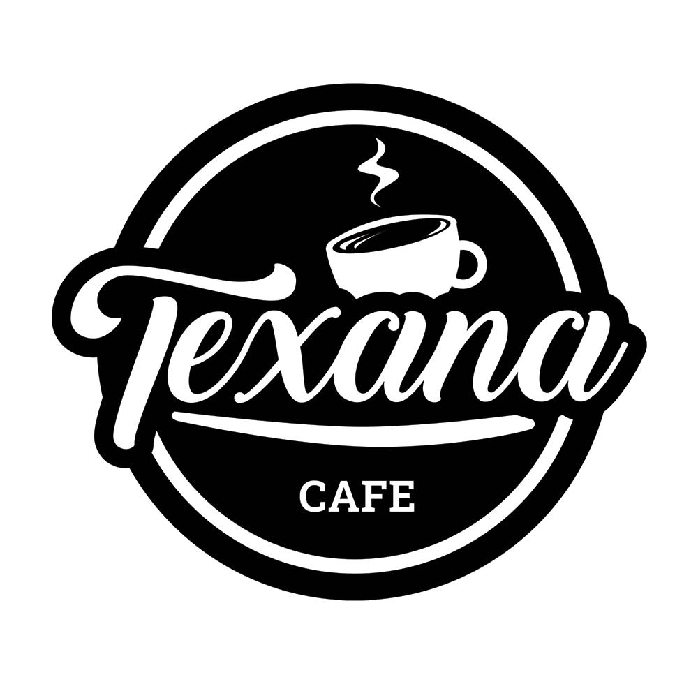 Texana Cafe logo showing steaming hot coffee
