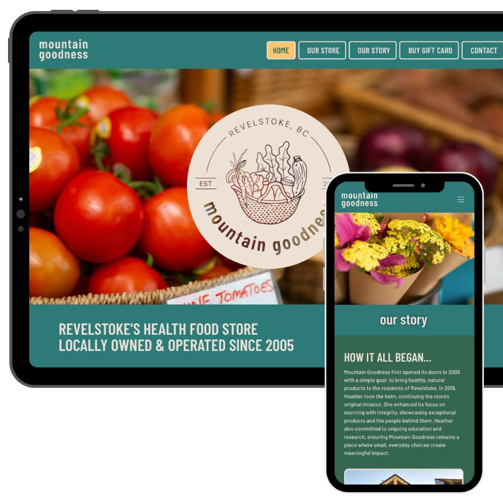 Mountain Goodness Tablet and Cell